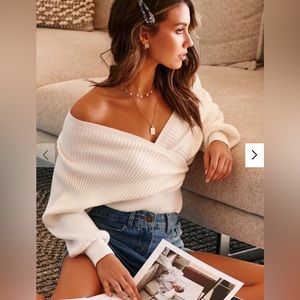 Beginning Boutique Cassandra Knit Top Blush